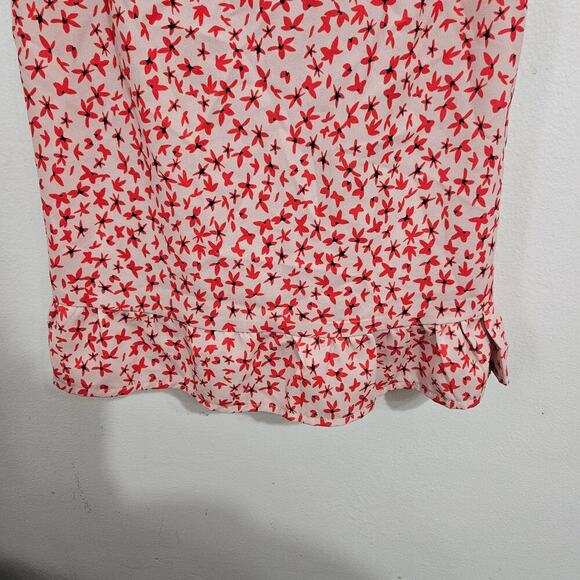 Princess Poly Deniz Pink Mini Dress Ruffle Floral Spaghetti Straps Size Small/6 - Picture 5 of 7